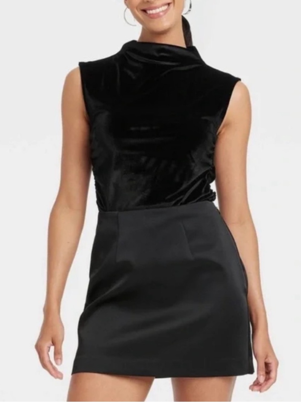 Target Black Velvet Sleeveless Top